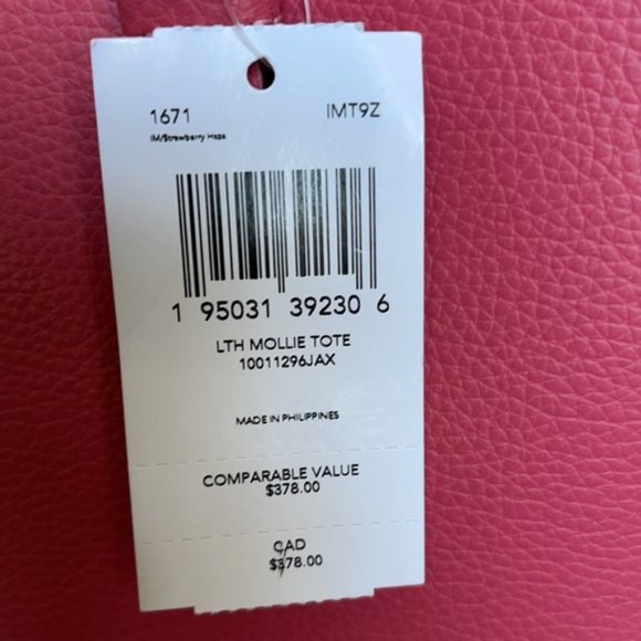 Coach Mollie Tote Gold/Strawberry Haze - Picture 5 of 16